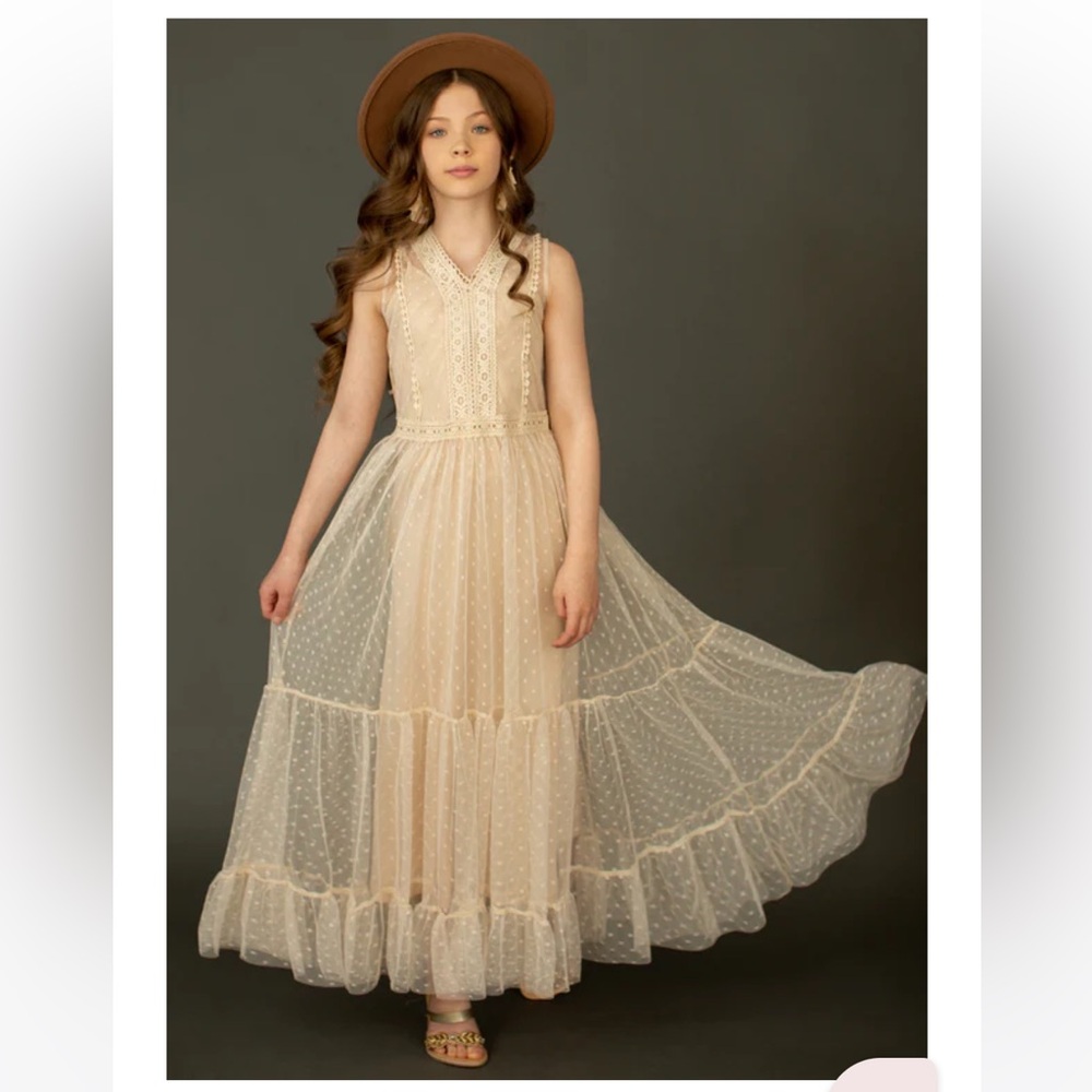 Joyfolie Elegant Sheer Lace Dress